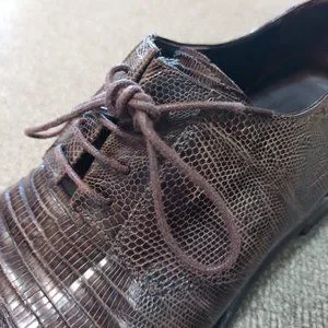 Mezlan Platinum Oxford Square Toe Men\'s Lizard Skin Shoe Size 8.5 Men main image 4